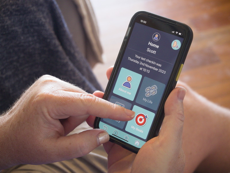 Close up image of a smart phone being used by someone